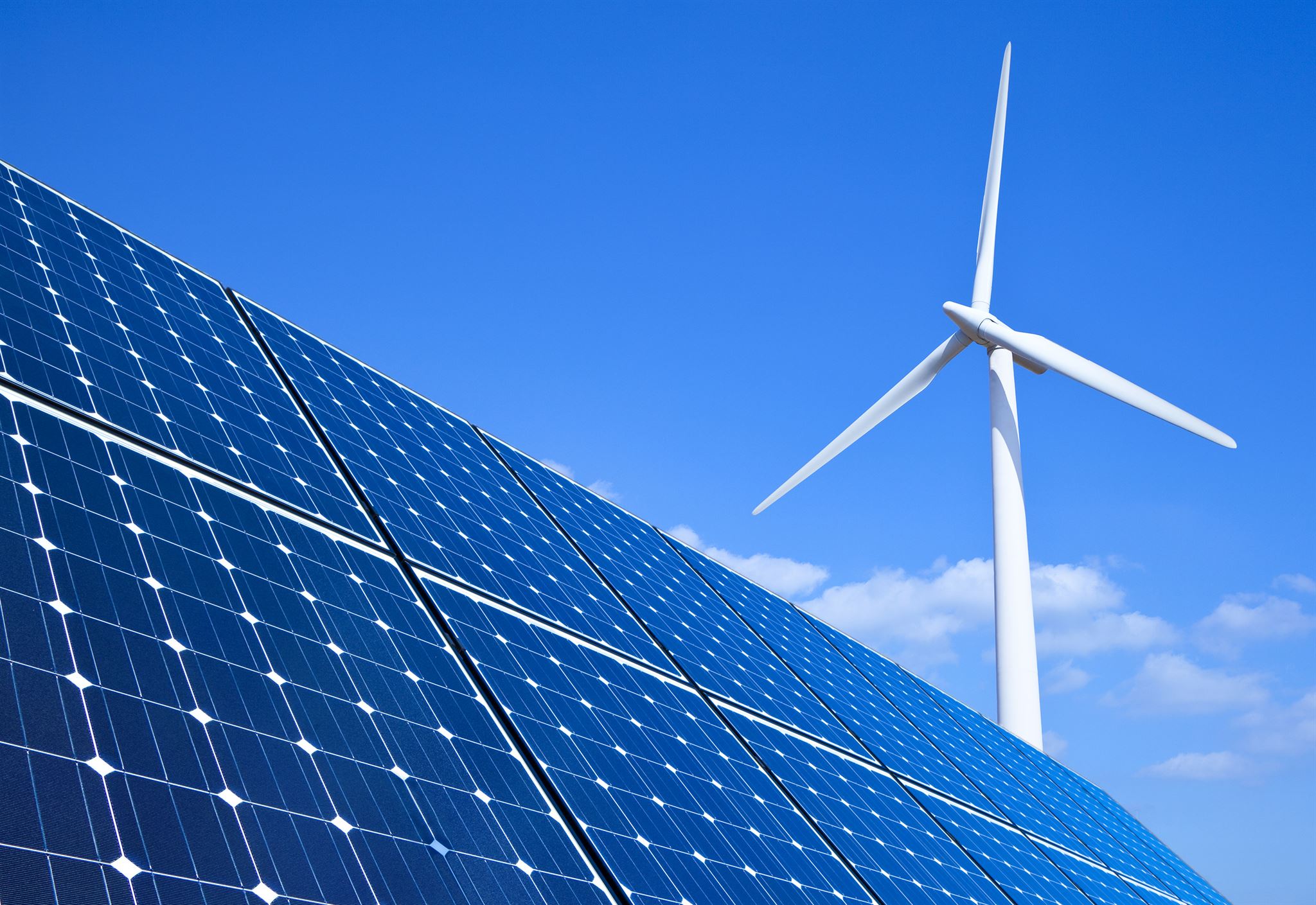 Painel de controle de energia renovável