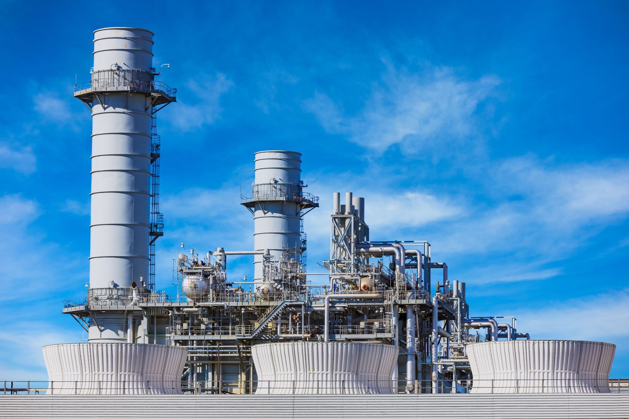 Turbina a gás Siemens em usina de energia